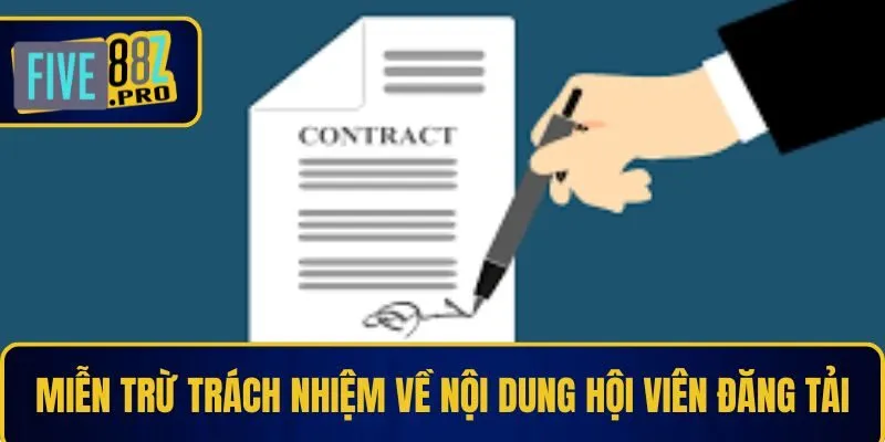 Miễn trừ trách nhiệm về nội dung hội viên đăng tải Miễn trừ trách nhiệm về nội dung hội viên đăng tải