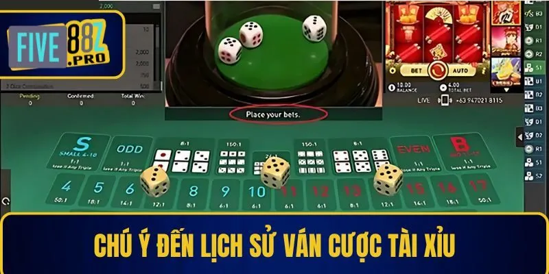 Bí Quyết Chơi Tài Xỉu Five88 Dễ Thắng Dành Cho Người Mới 2 Chú ý đến lịch sử ván cược tài xỉu